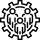 Icon of people inside a gear
